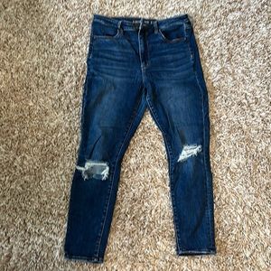 AE Ne(x)t Level Stretch Super Hi Rise Jegging Knee-hole distressing